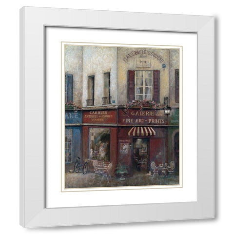 Artists Quarters White Modern Wood Framed Art Print with Double Matting by Manning, Ruane
