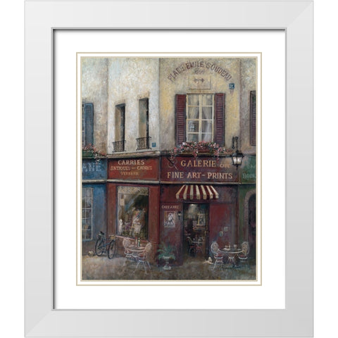 Artists Quarters White Modern Wood Framed Art Print with Double Matting by Manning, Ruane