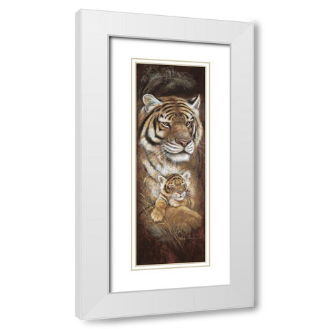 Maternal Instinct White Modern Wood Framed Art Print with Double Matting by Manning, Ruane