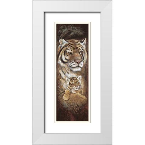 Maternal Instinct White Modern Wood Framed Art Print with Double Matting by Manning, Ruane
