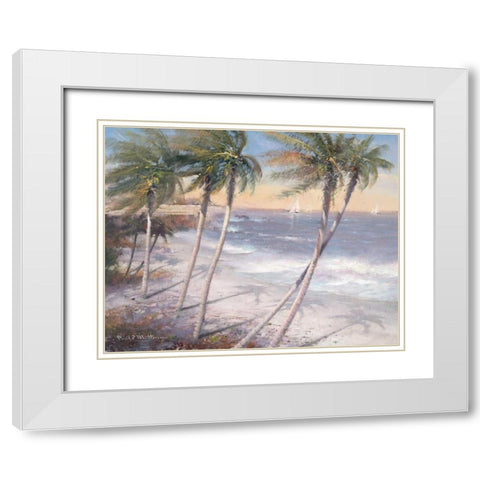 White Sand Beaches White Modern Wood Framed Art Print with Double Matting by Mathenia, Paul