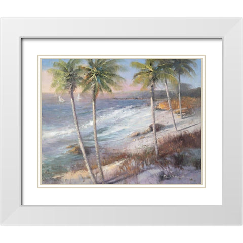 Island Getaway White Modern Wood Framed Art Print with Double Matting by Mathenia, Paul