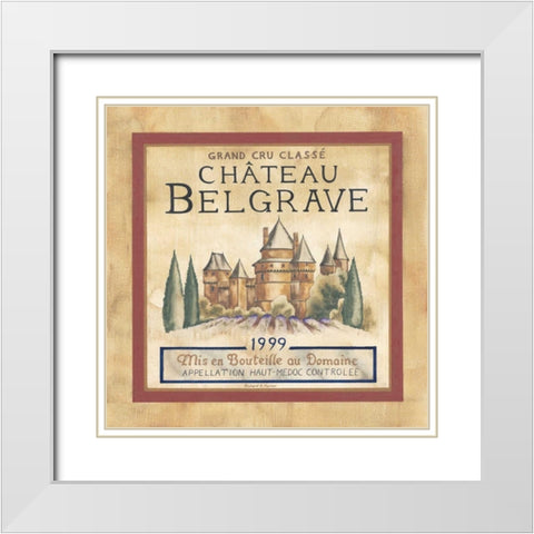 Chateau Belgrave 1999 White Modern Wood Framed Art Print with Double Matting by Henson, Richard