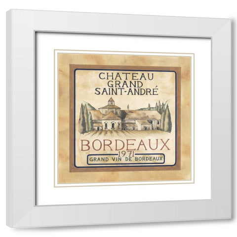 Bordeaux 1971 White Modern Wood Framed Art Print with Double Matting by Henson, Richard