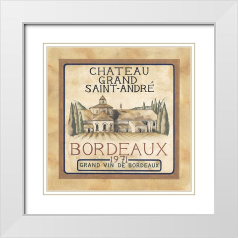 Bordeaux 1971 White Modern Wood Framed Art Print with Double Matting by Henson, Richard
