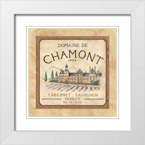 Domaine de Chamont 1993 White Modern Wood Framed Art Print with Double Matting by Henson, Richard