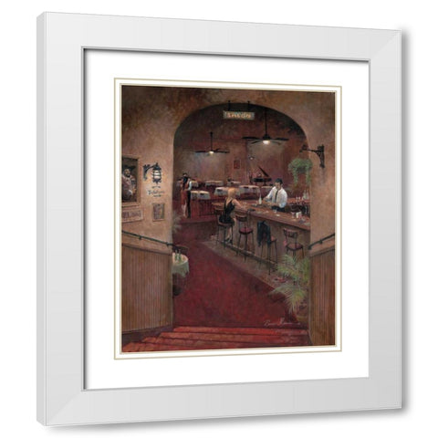 Lonely Heart White Modern Wood Framed Art Print with Double Matting by Manning, Ruane