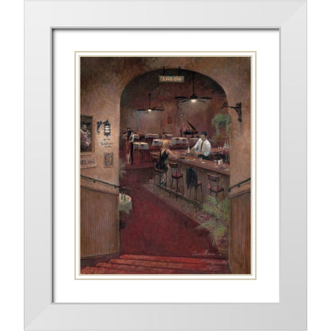 Lonely Heart White Modern Wood Framed Art Print with Double Matting by Manning, Ruane