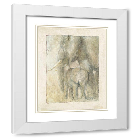 Motherly Love II White Modern Wood Framed Art Print with Double Matting by Galaxy of Graphics