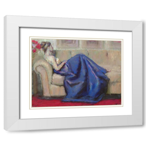 After the Ball I White Modern Wood Framed Art Print with Double Matting by Dyer, Margaret