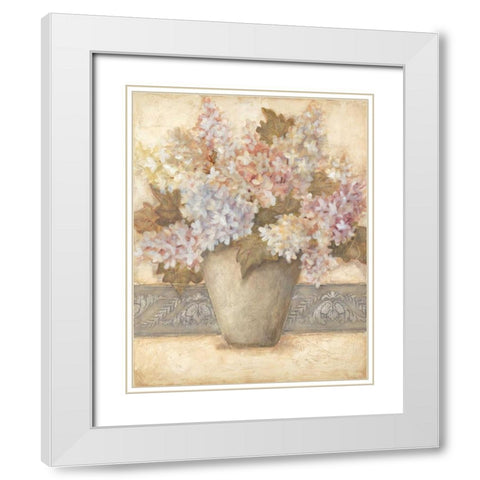 Carols Bouquet II White Modern Wood Framed Art Print with Double Matting by Robinson, Carol