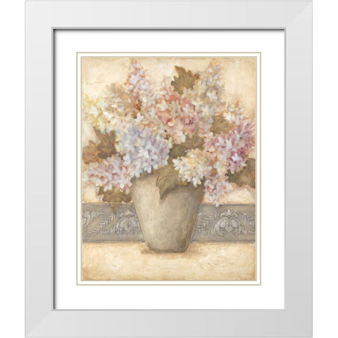 Carols Bouquet II White Modern Wood Framed Art Print with Double Matting by Robinson, Carol
