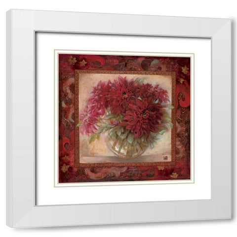 Red Enchantment II White Modern Wood Framed Art Print with Double Matting by Lee, Su Yue