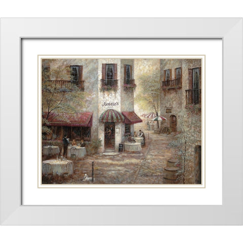 Angelos White Modern Wood Framed Art Print with Double Matting by Manning, Ruane