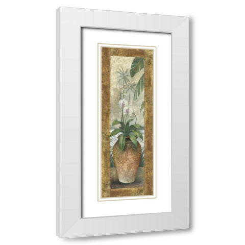 Orchids in Paradise II White Modern Wood Framed Art Print with Double Matting by Vollherbst-Lane, Elaine