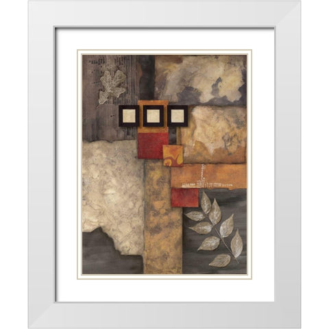 Designer Foliage II White Modern Wood Framed Art Print with Double Matting by Olson, Norm