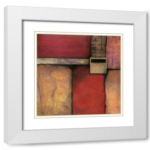Burnt Orange II White Modern Wood Framed Art Print with Double Matting by Olson, Norm