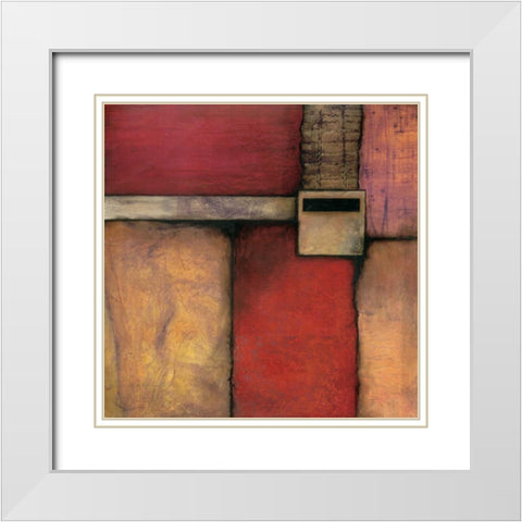 Burnt Orange II White Modern Wood Framed Art Print with Double Matting by Olson, Norm