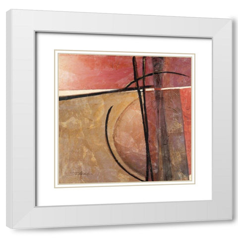 Movement II White Modern Wood Framed Art Print with Double Matting by Alldredge, Joy