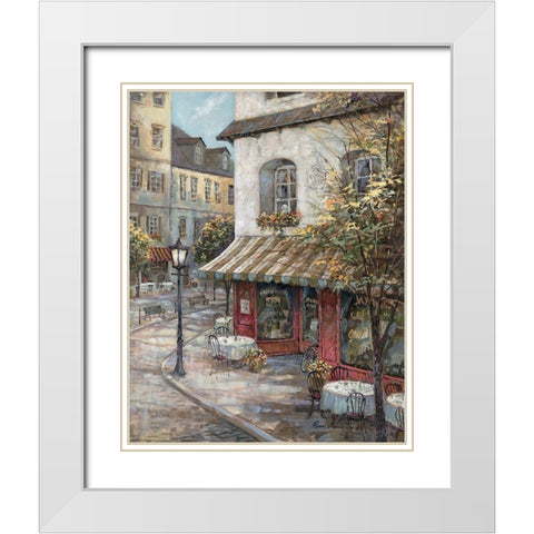My Favorite Cafe White Modern Wood Framed Art Print with Double Matting by Manning, Ruane