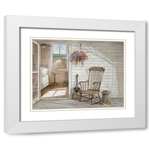 Salt Air and Music White Modern Wood Framed Art Print with Double Matting by Manning, Ruane