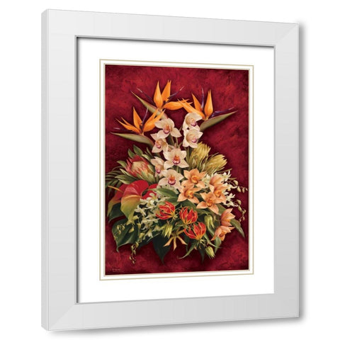 Rare Exotics I White Modern Wood Framed Art Print with Double Matting by Levashov, Igor