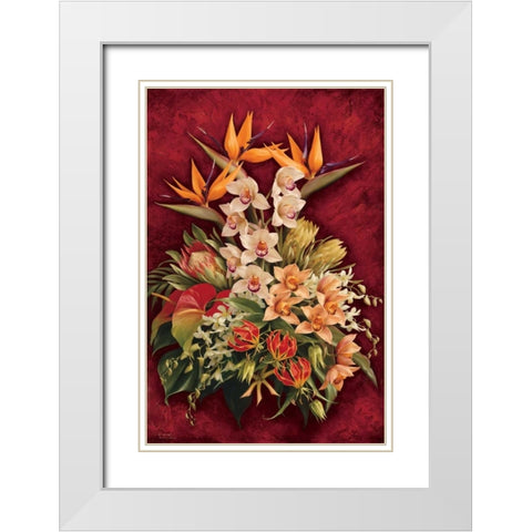 Rare Exotics I White Modern Wood Framed Art Print with Double Matting by Levashov, Igor