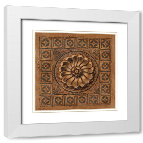 Mystic Medallion I White Modern Wood Framed Art Print with Double Matting by Pattinian, Merri