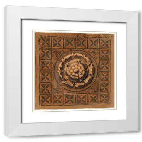 Mystic Medallion II White Modern Wood Framed Art Print with Double Matting by Pattinian, Merri