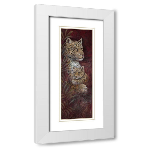 Maternal Affection White Modern Wood Framed Art Print with Double Matting by Manning, Ruane