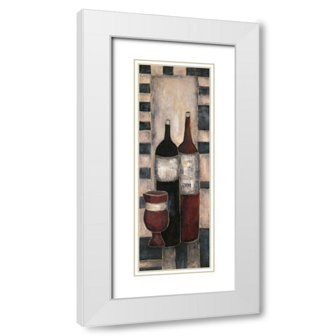 Tribal Texture II White Modern Wood Framed Art Print with Double Matting by Combs, Joyce