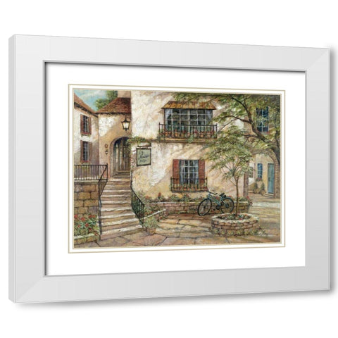 La Maison du Vin White Modern Wood Framed Art Print with Double Matting by Manning, Ruane