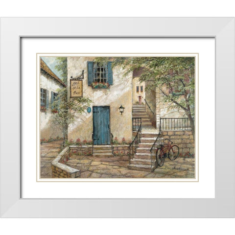 Hotel de la Place White Modern Wood Framed Art Print with Double Matting by Manning, Ruane