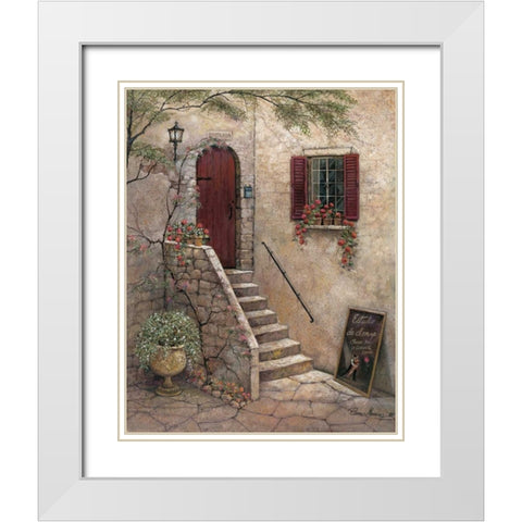 Estudio de Danza White Modern Wood Framed Art Print with Double Matting by Manning, Ruane