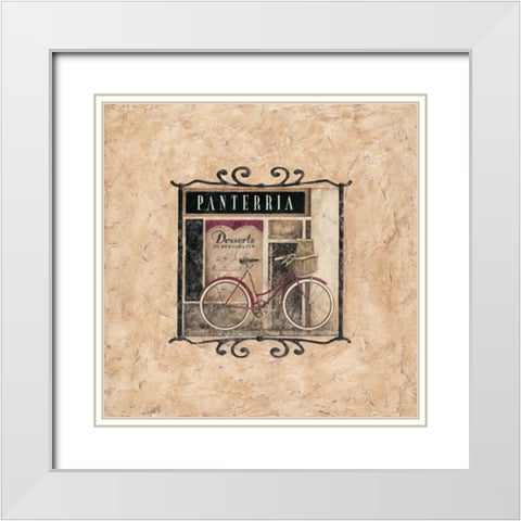 Panterria White Modern Wood Framed Art Print with Double Matting by Donovan, Maria