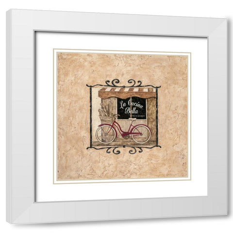 La Cucina Bella White Modern Wood Framed Art Print with Double Matting by Donovan, Maria