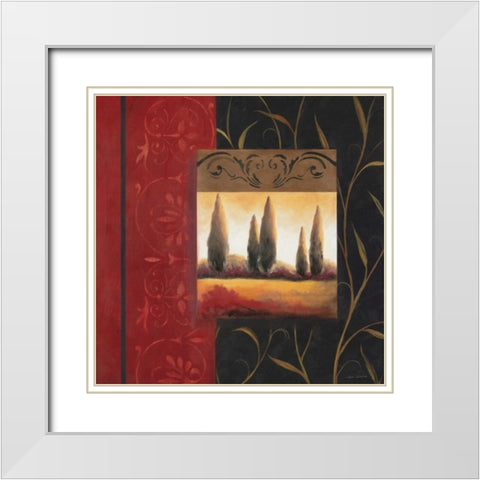 Before Dusk II White Modern Wood Framed Art Print with Double Matting by Robinson, Carol