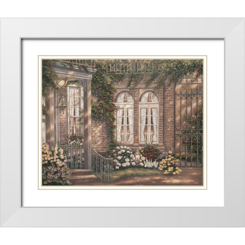 New Orleans Twilight I White Modern Wood Framed Art Print with Double Matting by Brown, Betsy