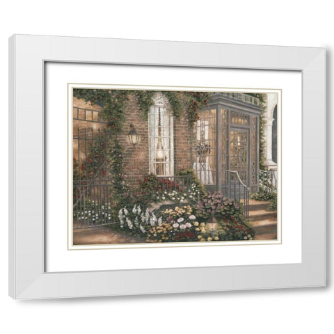 New Orleans Twilight II White Modern Wood Framed Art Print with Double Matting by Brown, Betsy