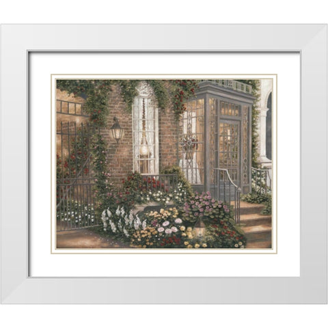 New Orleans Twilight II White Modern Wood Framed Art Print with Double Matting by Brown, Betsy