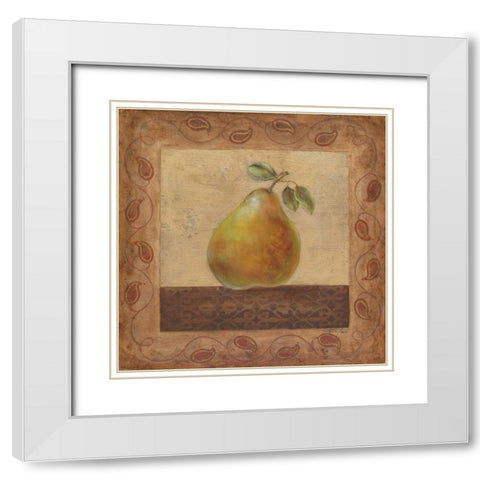 Elegant Edibles I White Modern Wood Framed Art Print with Double Matting by Tava Studios