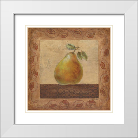 Elegant Edibles I White Modern Wood Framed Art Print with Double Matting by Tava Studios