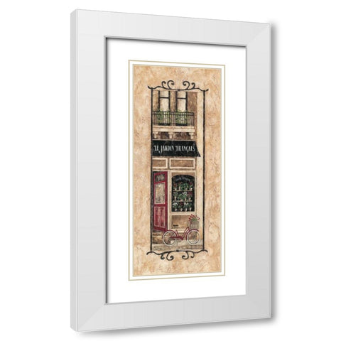 Le Jardin Francais White Modern Wood Framed Art Print with Double Matting by Donovan, Maria