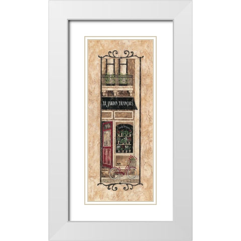 Le Jardin Francais White Modern Wood Framed Art Print with Double Matting by Donovan, Maria