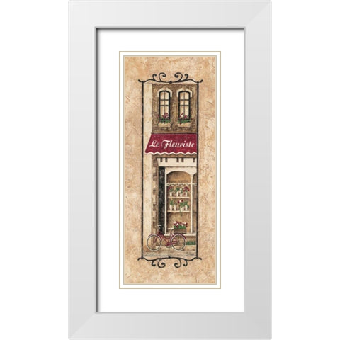 Le Fleuriste White Modern Wood Framed Art Print with Double Matting by Donovan, Maria