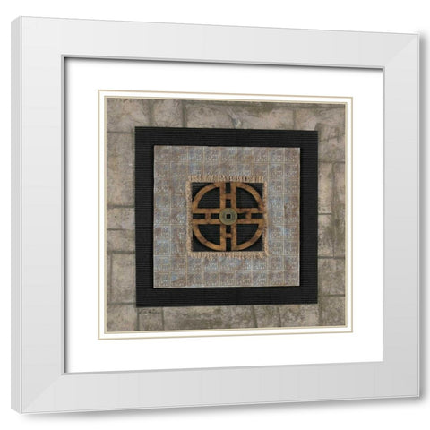 Happiness White Modern Wood Framed Art Print with Double Matting by Pattinian, Merri