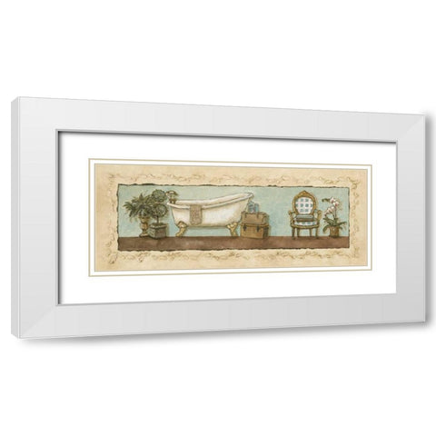 Private Moments II White Modern Wood Framed Art Print with Double Matting by Olson, Charlene