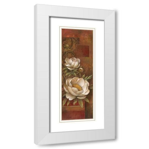 Eloquence I White Modern Wood Framed Art Print with Double Matting by Vollherbst-Lane, Elaine
