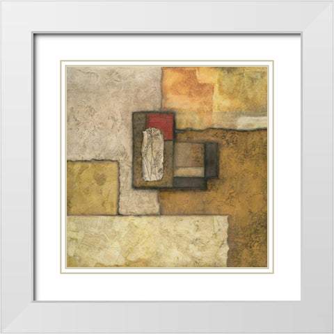 Organic Fundamentals III White Modern Wood Framed Art Print with Double Matting by Olson, Norm