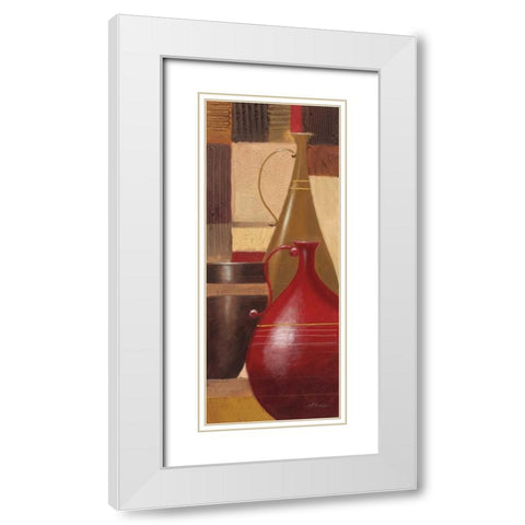 World Spice I White Modern Wood Framed Art Print with Double Matting by Curtis, Paul